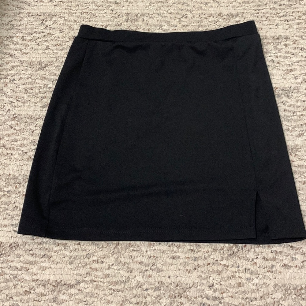 Black mini skirt